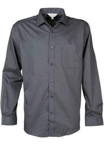 Aussie Pacific Men's Mosman Long Sleeve Shirt 1903l Corporate Wear Aussie Pacific Slate XXS 